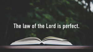 The law of the Lord is perfect.