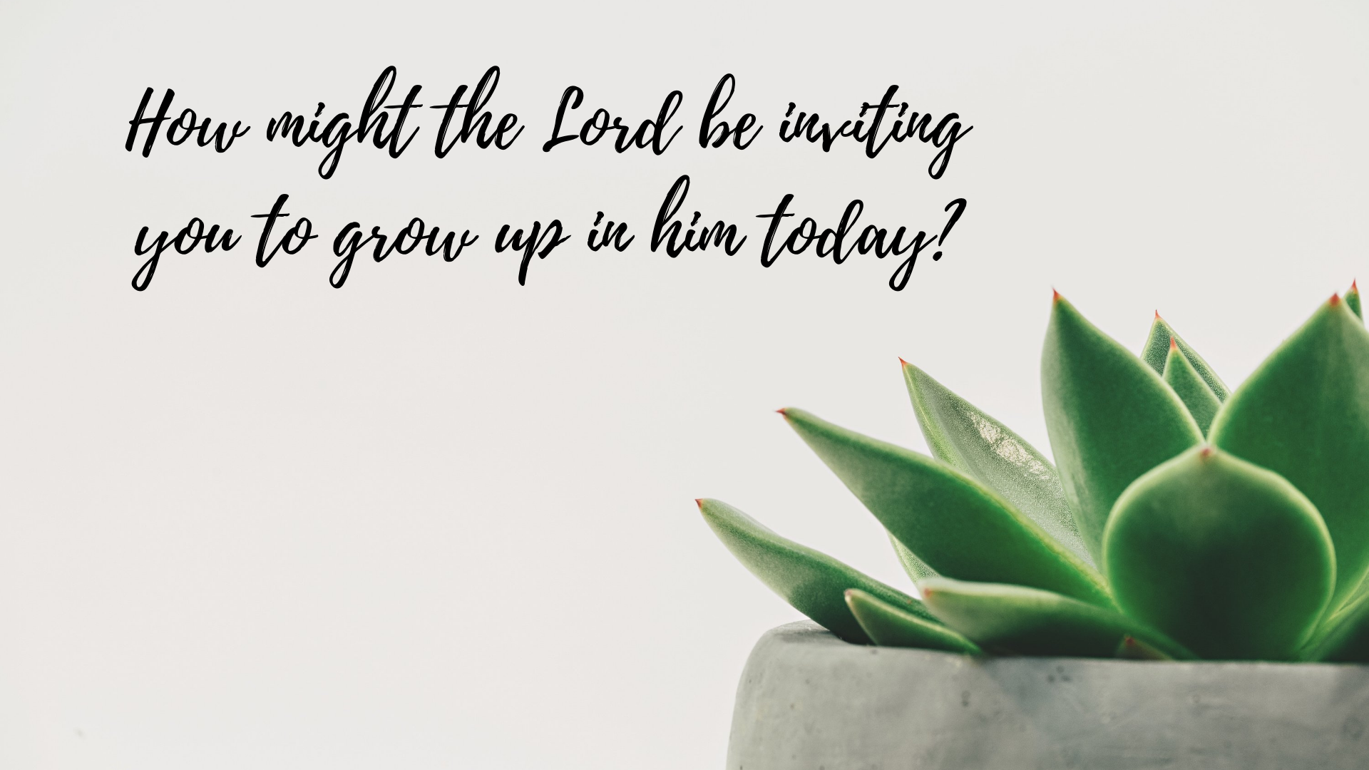 How might the Lord be inviting you to grow up in him today?