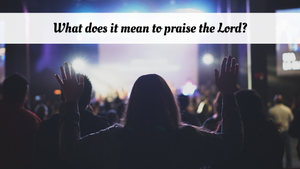 What does it mean to praise the Lord?