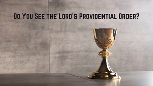 Do you see the Lord's providential order?