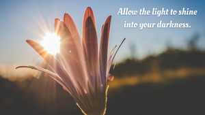 Allow the light to shine into your darkness.