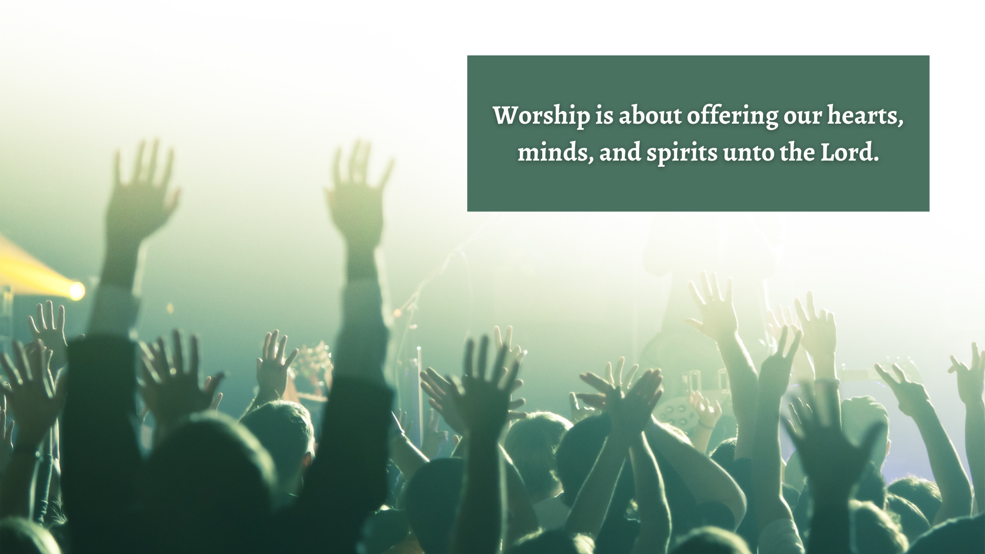 Holy and Right Worship of the Lord, a Bible Study Media Devotional