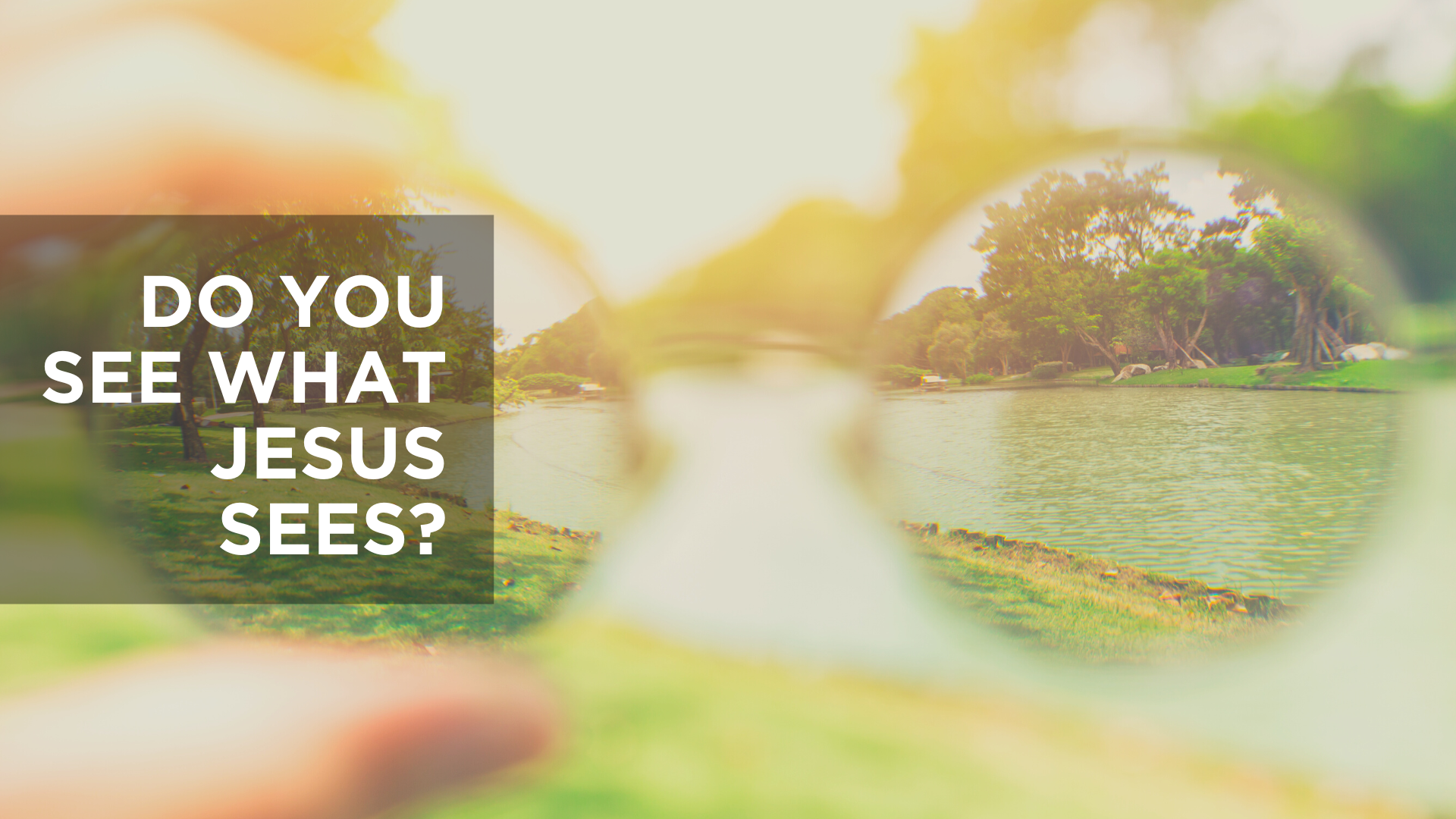 Do You See What Jesus Sees?
