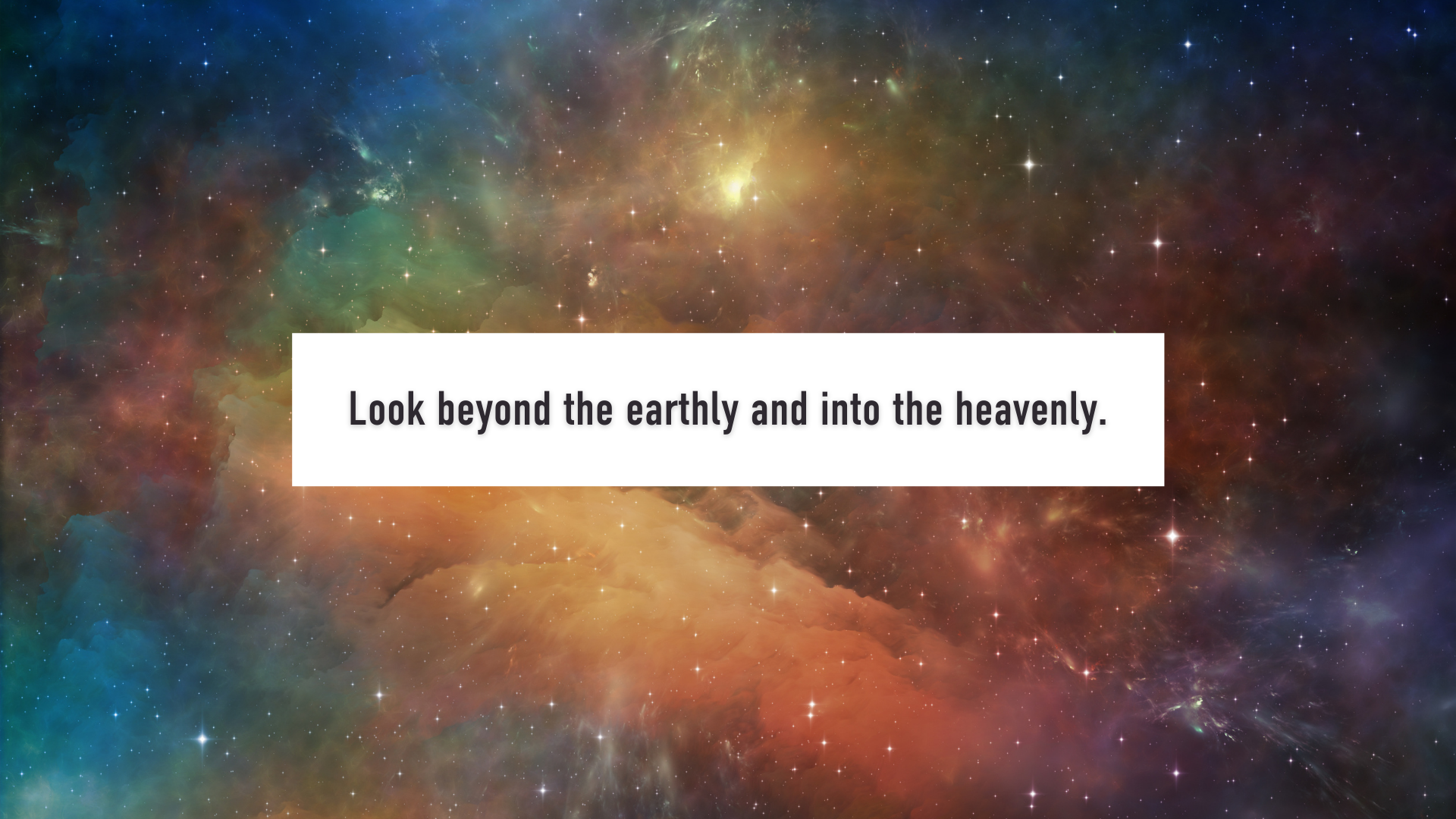 Earthly Things versus Heavenly Things