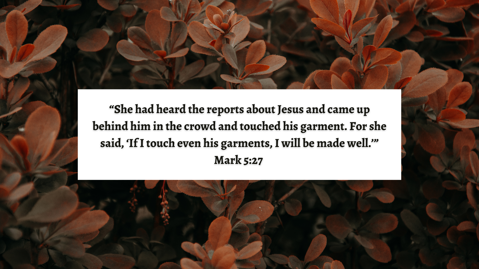 Mark 5:27