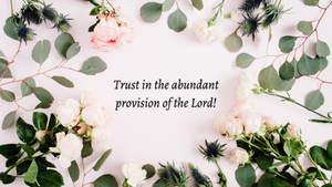 Trust in the provision of the Lord