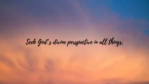 Seek God's perspective