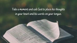 meditate on God's Word