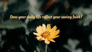 Does your daily life reflect your saving faith?