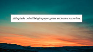 Abide in Christ